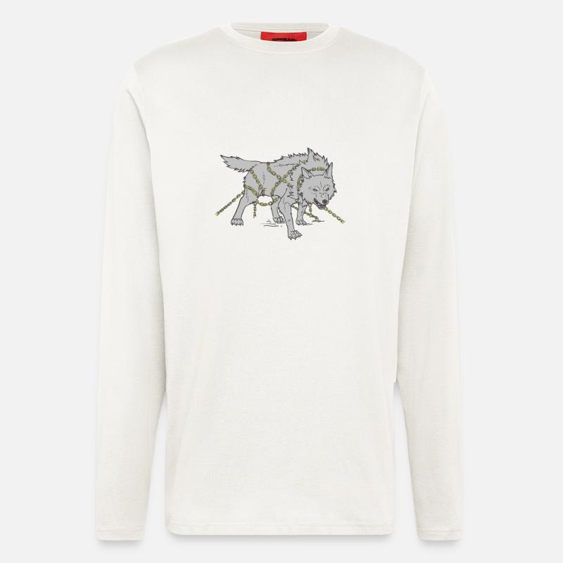 Wolf in chains - Longsleeve - made by SPREAD  - OFF WHITE