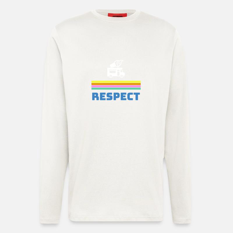 Respect the man in the ice cream van - Longsleeve - made by SPREAD  - OFF WHITE