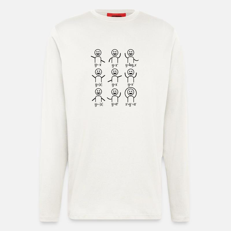 Math teacher algebra dance - Longsleeve - made by SPREAD  - OFF WHITE