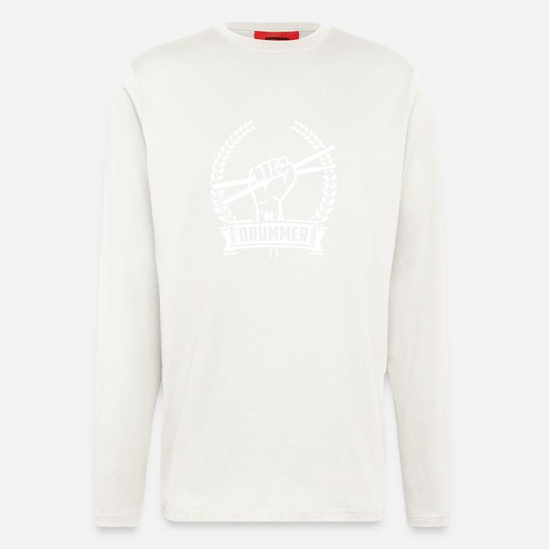 Gift drummer drummer drummer - Longsleeve - made by SPREAD  - OFF WHITE