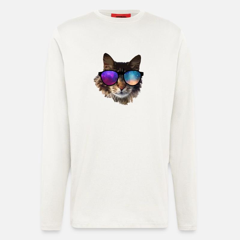 chat - Manches longues bio décontracté fabriqué en UE - OFF WHITE