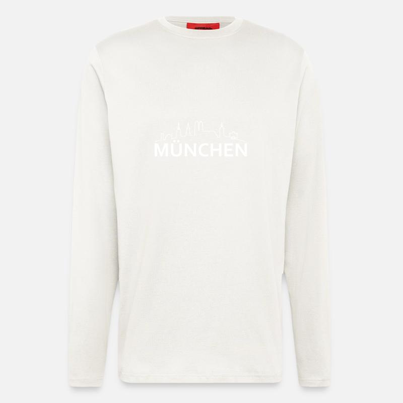 Munich Design with Skyline - Longsleeve - made by SPREAD  - OFF WHITE
