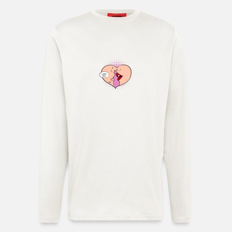 Ich liebe dich - Langarmshirt - made by SPREAD  - OFF WHITE