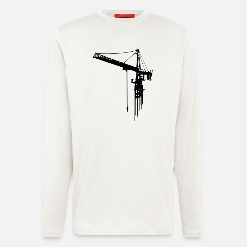 Turmdrehkran - Langarmshirt - made by SPREAD  - OFF WHITE