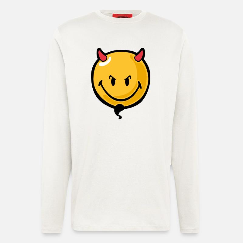 Smiley devil - Langarmshirt - made by SPREAD  - OFF WHITE