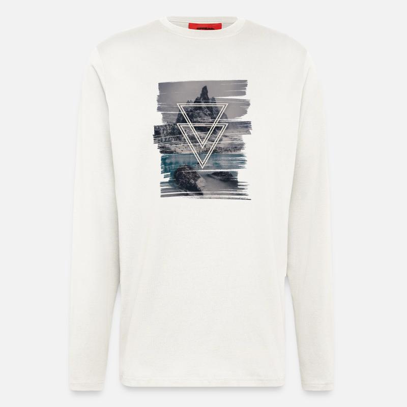 Mountain Triangle - Longsleeve - made by SPREAD  - OFF WHITE