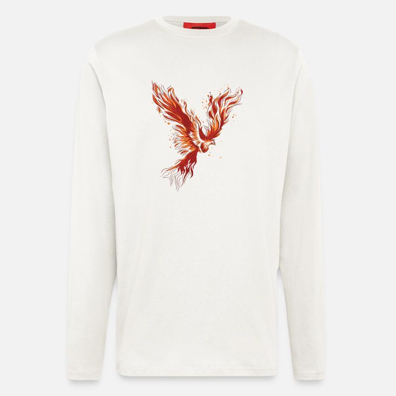 Brennender Phönix - Langarmshirt - made by SPREAD  - OFF WHITE