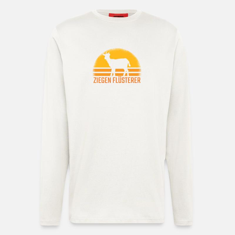 Ziegen Flüsterer Ziege Retro - Langarmshirt - made by SPREAD  - OFF WHITE