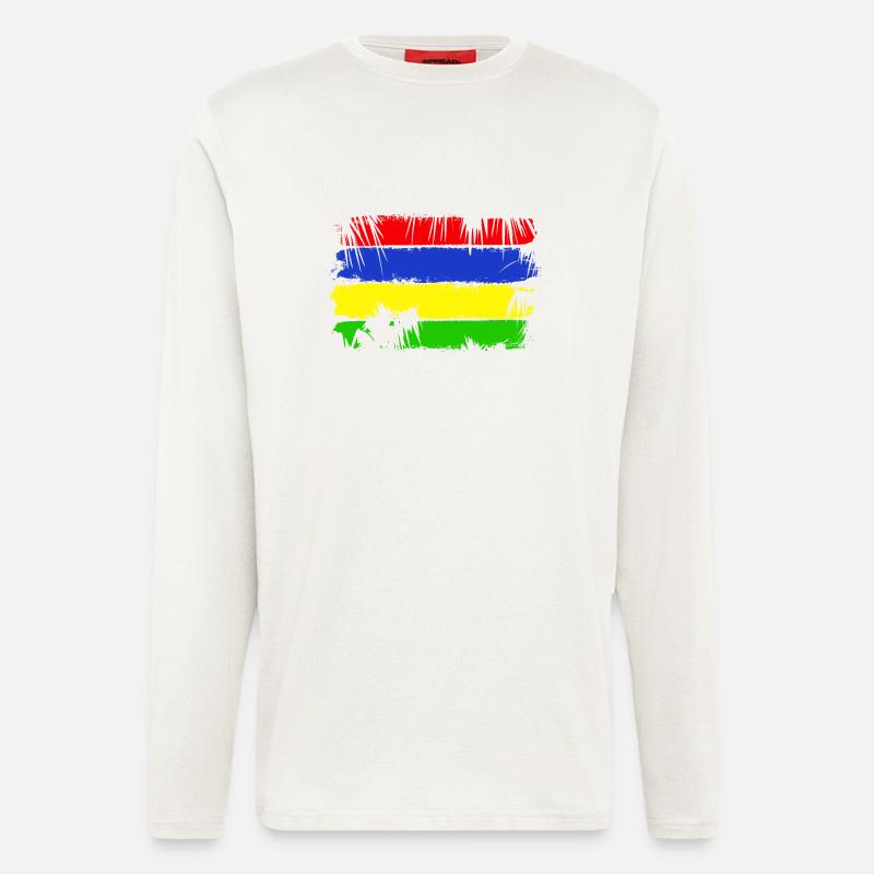 Mauritius Flagge - Langarmshirt - made by SPREAD  - OFF WHITE