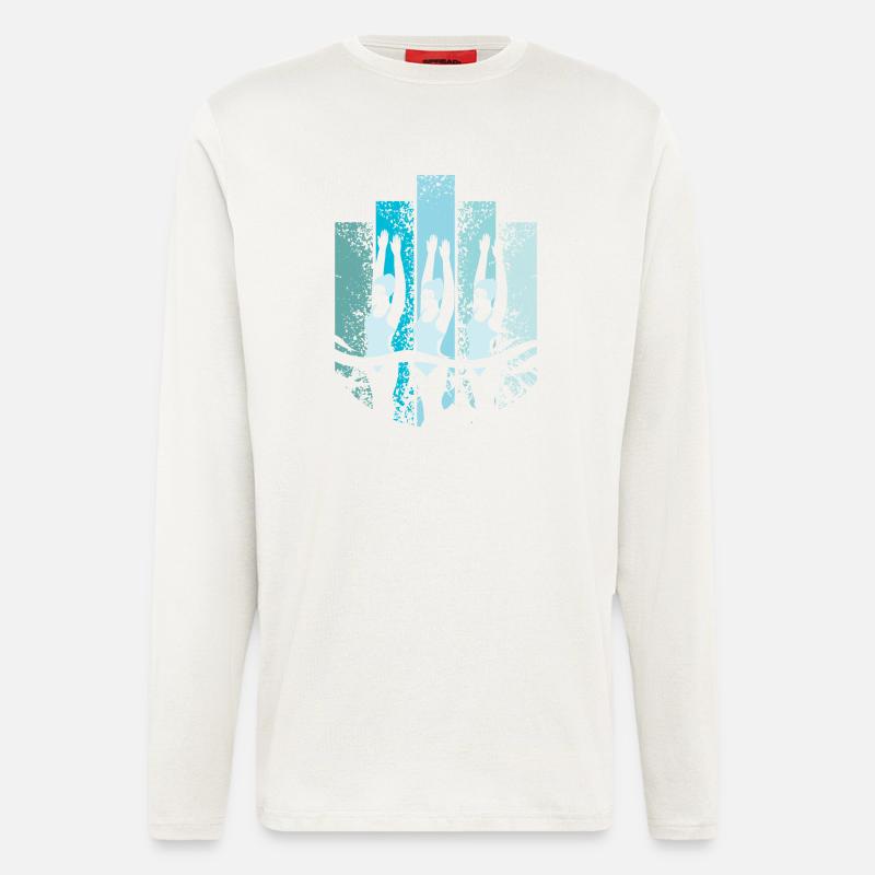 synchronschwimmen Retro - Langarmshirt - made by SPREAD  - OFF WHITE