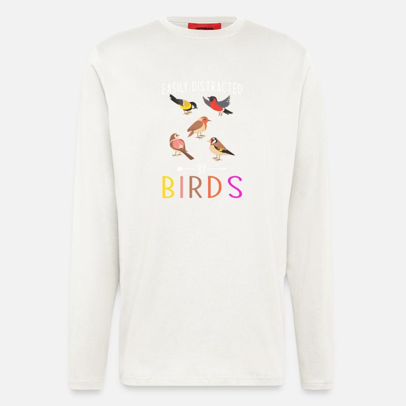 Bird birdwatcher gift - Longsleeve - made by SPREAD  - OFF WHITE