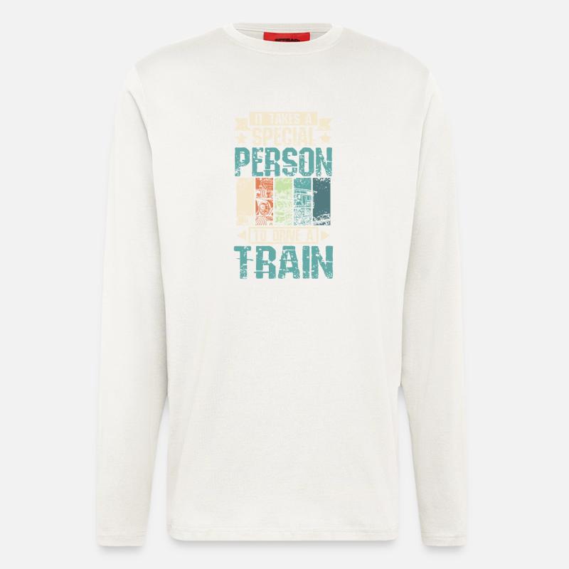 Cool train driver - Longsleeve - made by SPREAD  - OFF WHITE