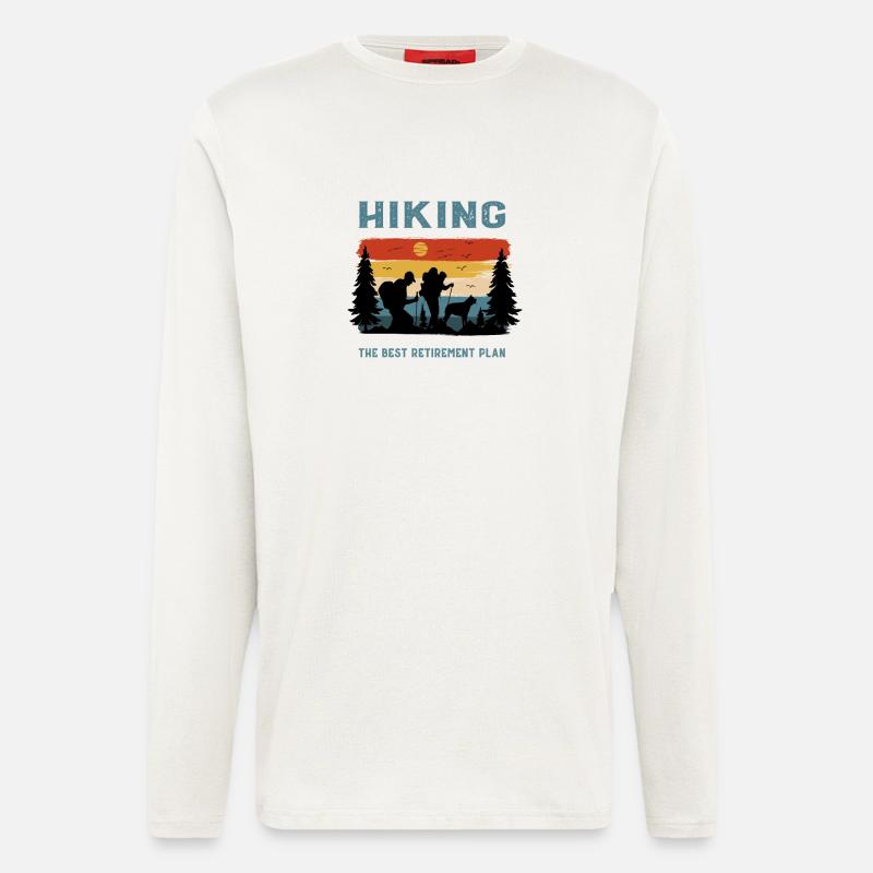 Wandern Rente Ruhestand - Langarmshirt - made by SPREAD  - OFF WHITE