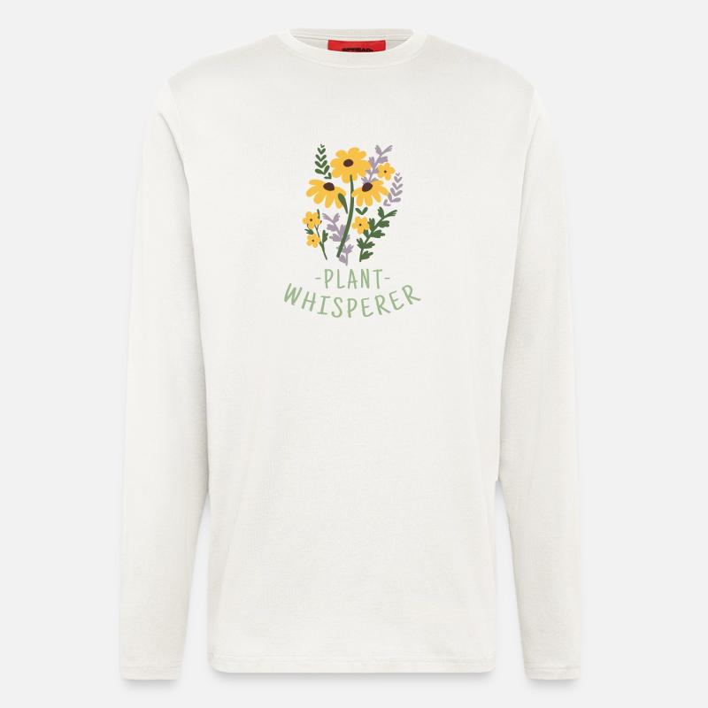 Blumen Pflanzen - Langarmshirt - made by SPREAD  - OFF WHITE
