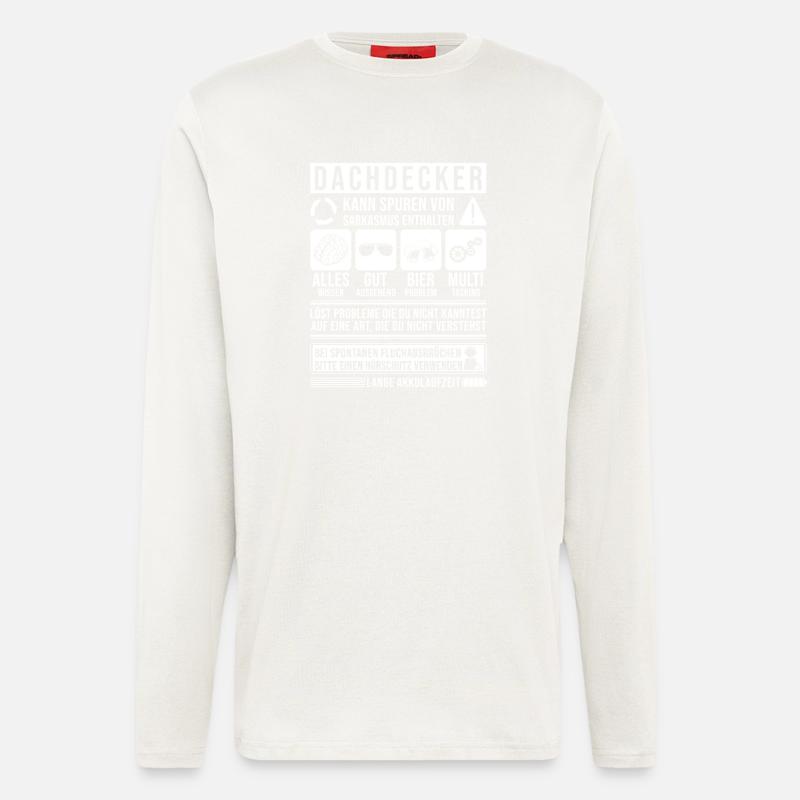 Dachdecker Sprüche Dachdecker - Langarmshirt - made by SPREAD  - OFF WHITE