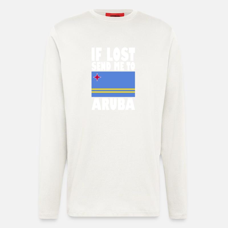 Aruba Flag Saying - Longsleeve - made by SPREAD  - OFF WHITE