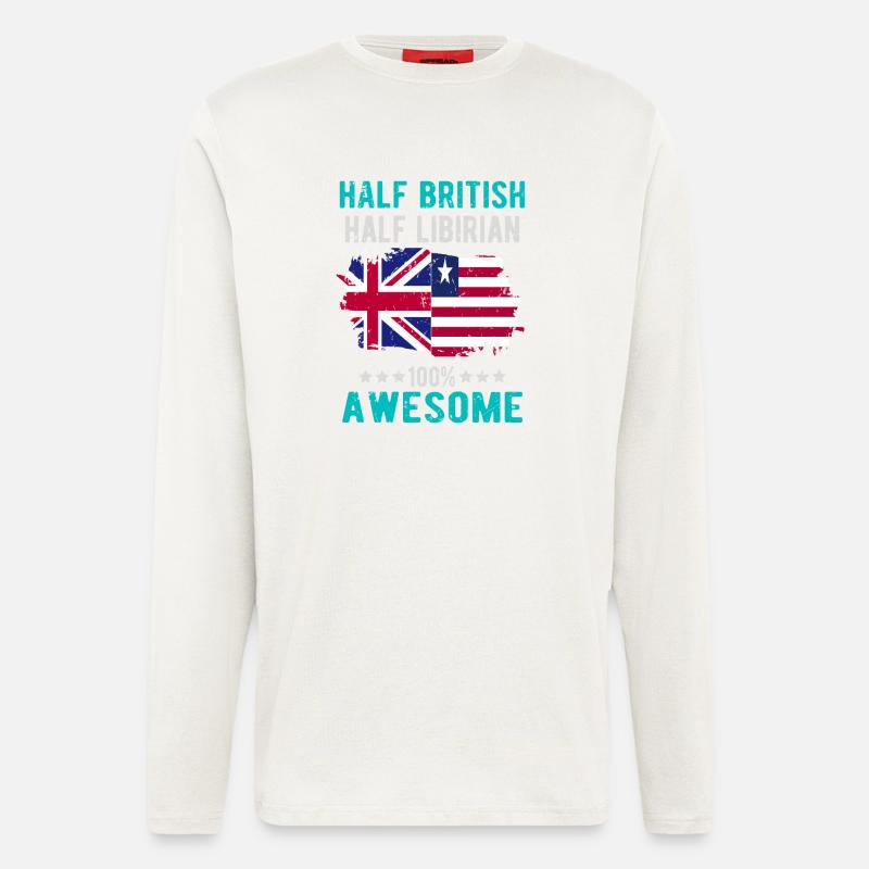 Half British Half Libyan - Longsleeve - made by SPREAD  - OFF WHITE