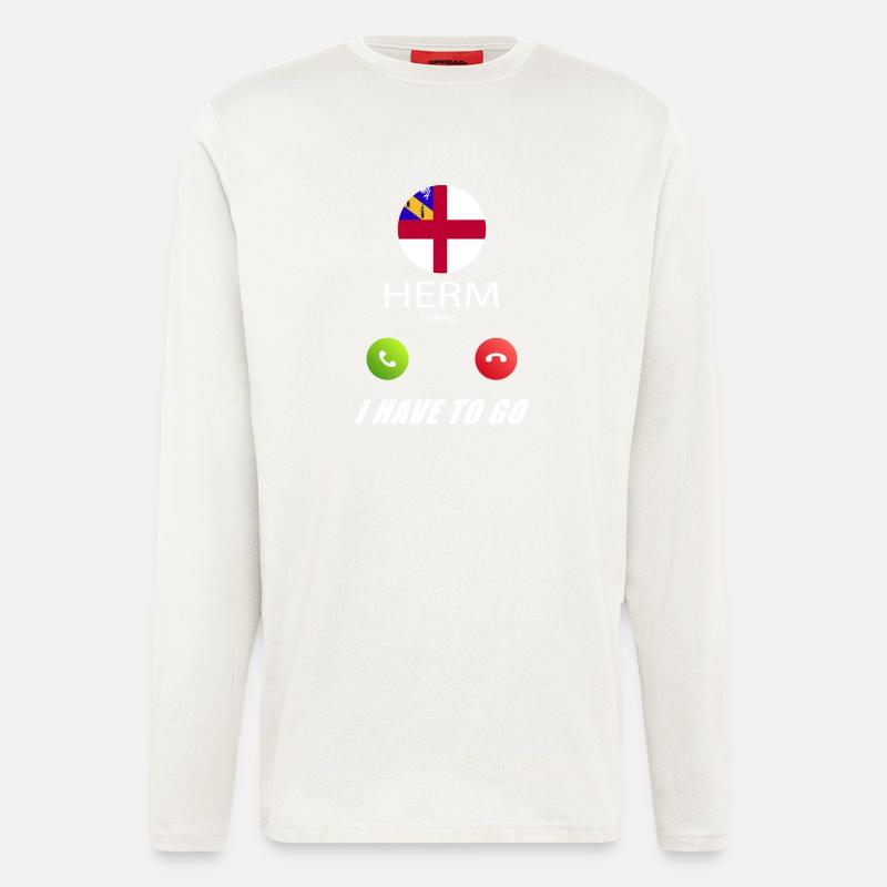 Herm calls lusiger flags saying - Longsleeve - made by SPREAD - OFF WHITE