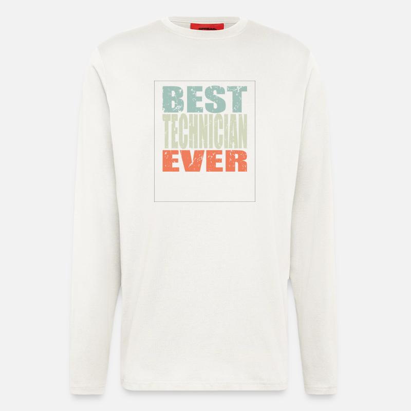 Best Techniker ever Techniker Geschenk - Langarmshirt - made by SPREAD  - OFF WHITE