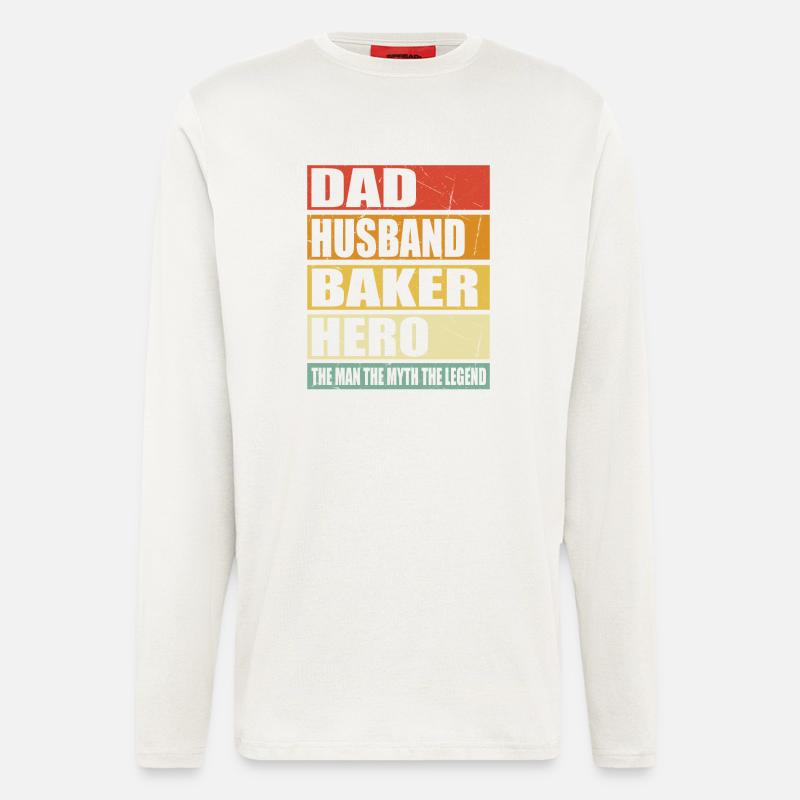 Père Mari Baker Held - Manches longues bio décontracté fabriqué en UE - OFF WHITE
