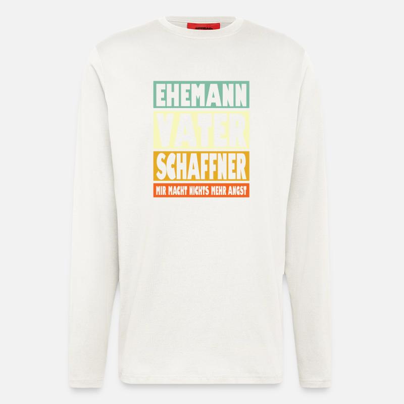 Schaffner Vater Ehemann Held - Langarmshirt - made by SPREAD  - OFF WHITE