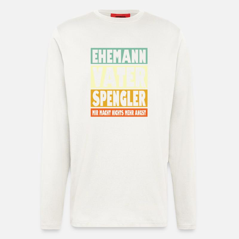 Spengler Vater Ehemann Held - Langarmshirt - made by SPREAD - OFF WHITE