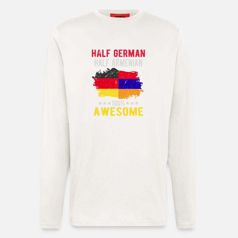 Half German Half Armenian - Longsleeve - made by SPREAD  - OFF WHITE