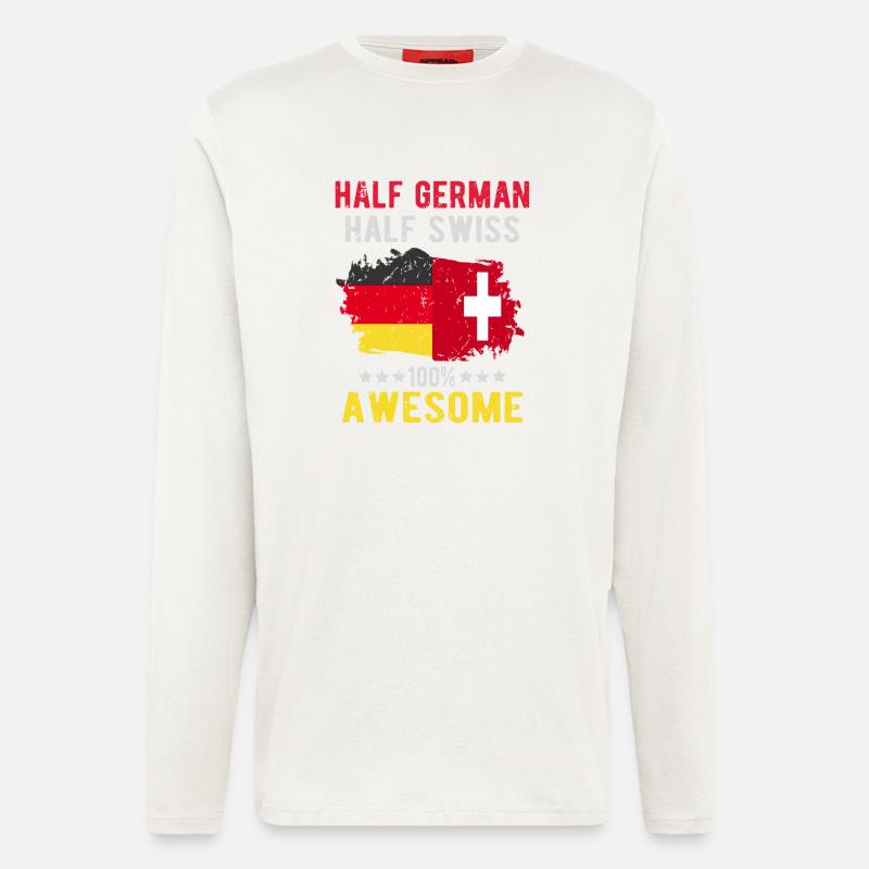 Half German half Swiss - Longsleeve - made by SPREAD - OFF WHITE
