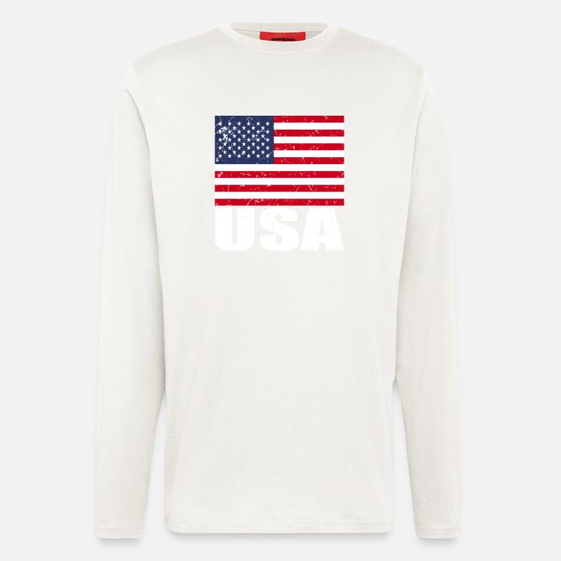 Hirsch Fahne - Langarmshirt - made by SPREAD  - OFF WHITE