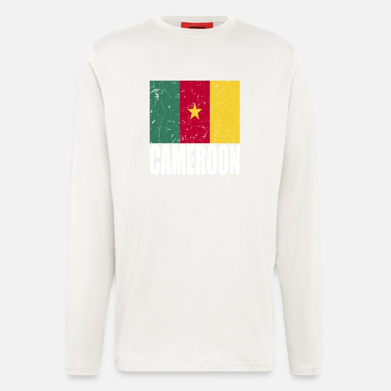 Cameroon flag - Longsleeve - made by SPREAD  - OFF WHITE