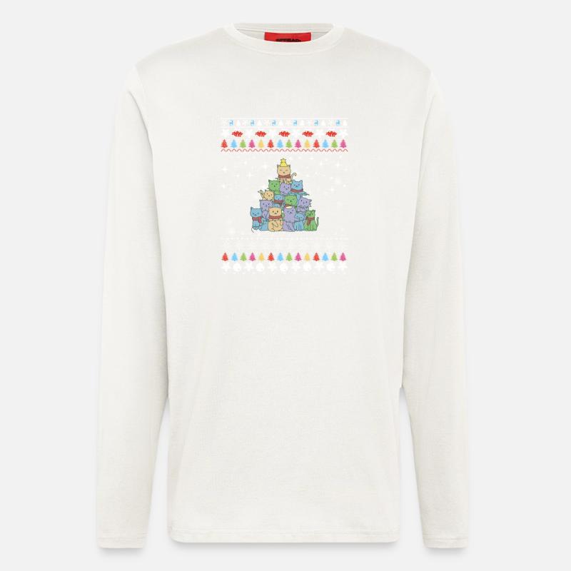 Christmas Cat Tree - Longsleeve - made by SPREAD - OFF WHITE