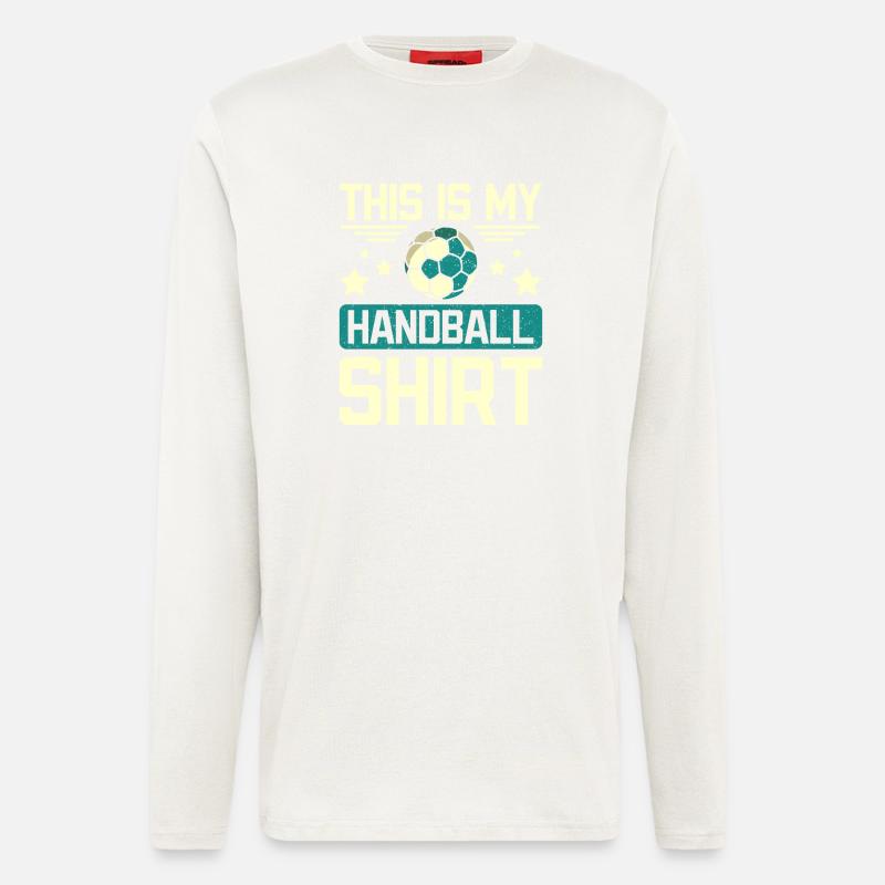 C’est mon handball - Manches longues bio décontracté fabriqué en UE - OFF WHITE