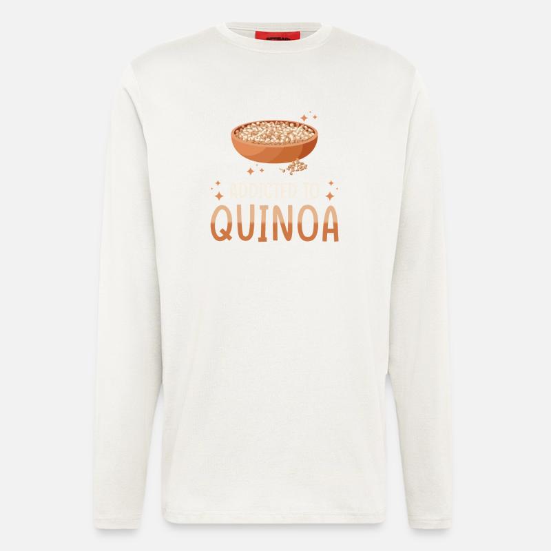 Quinoa Spruch - Langarmshirt - made by SPREAD  - OFF WHITE