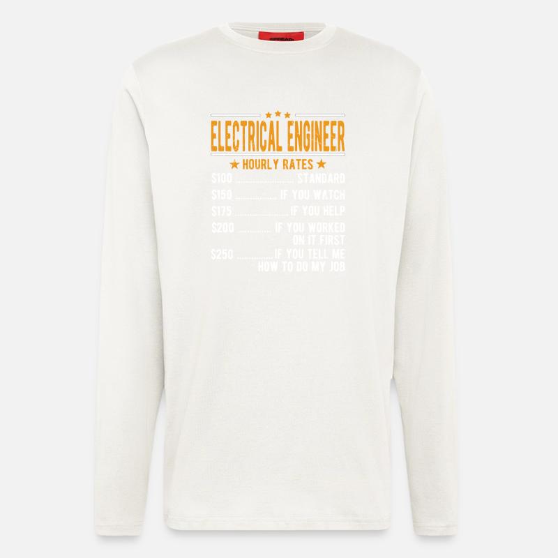 Electrical engineer hourly wage - Longsleeve - made by SPREAD - OFF WHITE