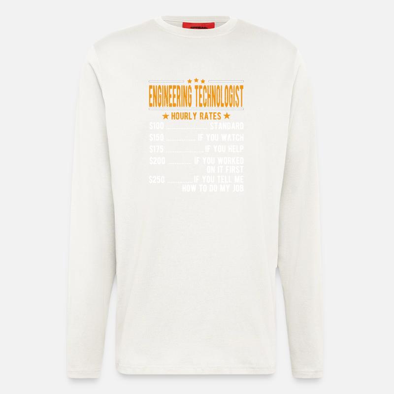 Technology technologist Hourly wage - Longsleeve - made by SPREAD  - OFF WHITE