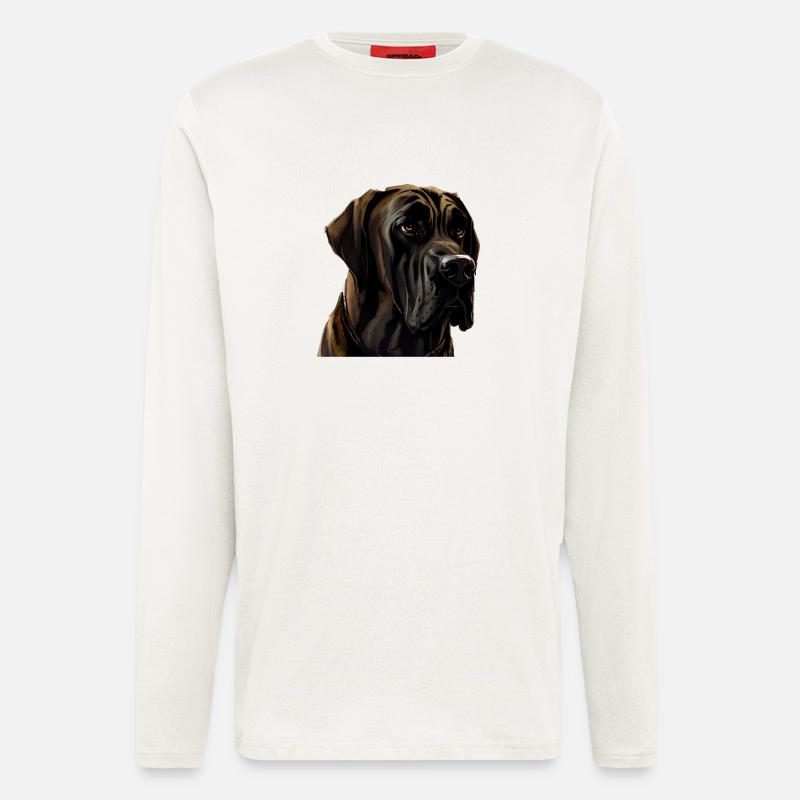 Great Dane Great Dane Dog Dogs Great Dane - Longsleeve - made by SPREAD  - OFF WHITE