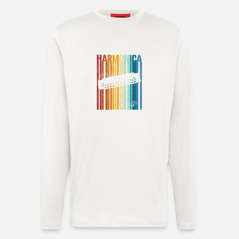 Harmonica Retro - Longsleeve - made by SPREAD  - OFF WHITE