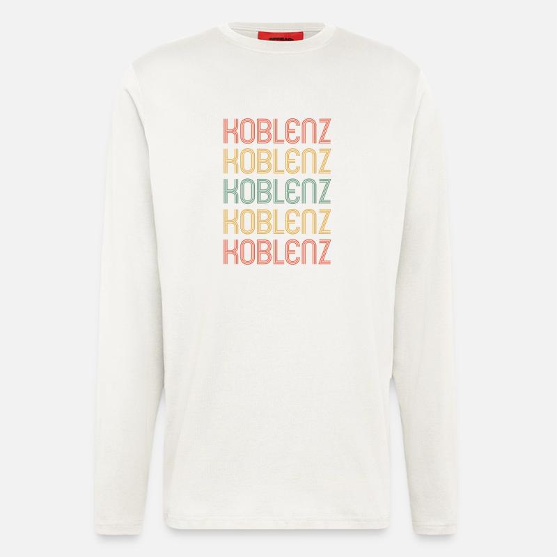Coblenzerin Coblence Coblence - Manches longues bio décontracté fabriqué en UE - OFF WHITE