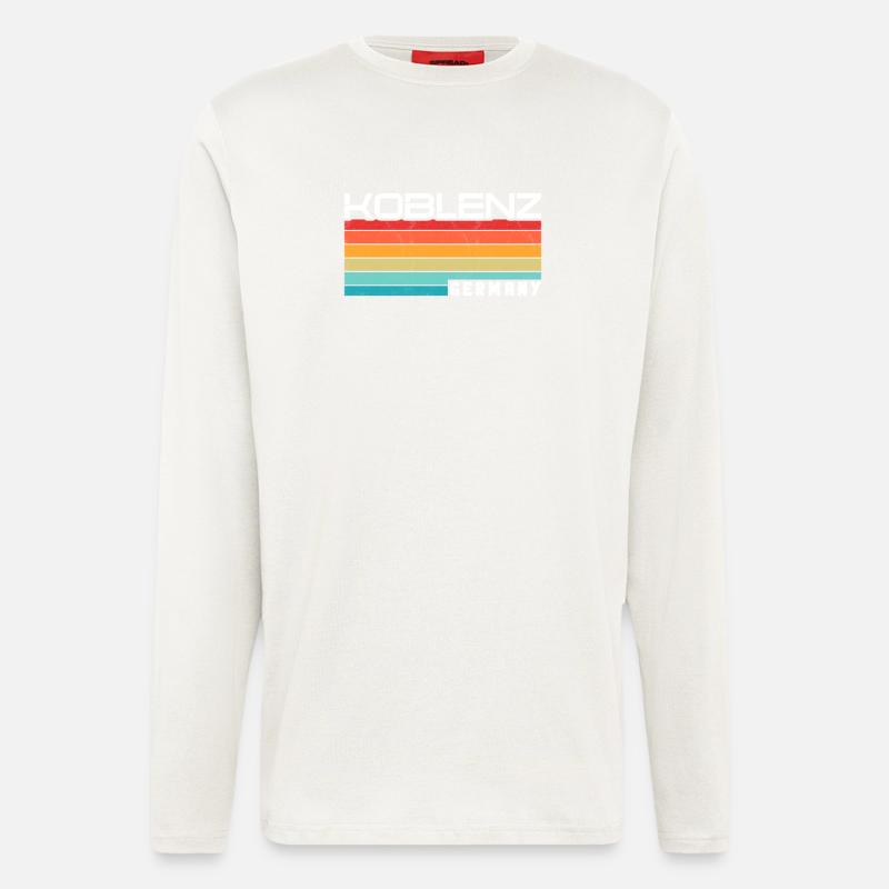 Coblenzerin Coblence Coblence - Manches longues bio décontracté fabriqué en UE - OFF WHITE