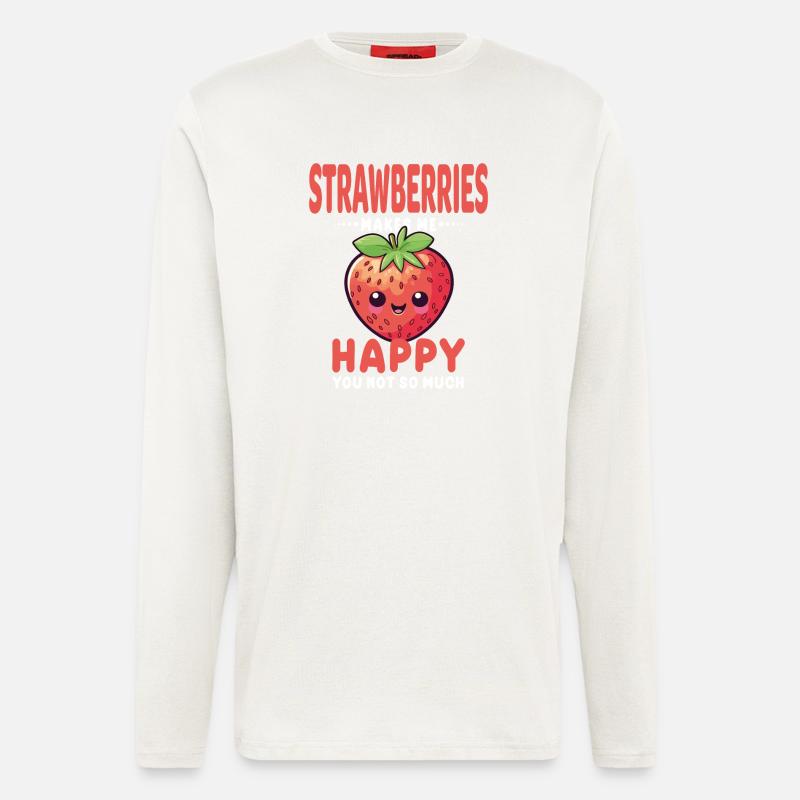 Erdbeere Kawaii - Langarmshirt - made by SPREAD  - OFF WHITE