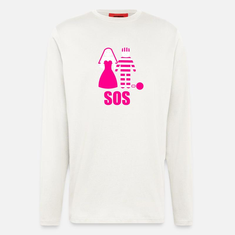 Junggesellenabschied Polterabend JGA Männer - Langarmshirt - made by SPREAD  - OFF WHITE
