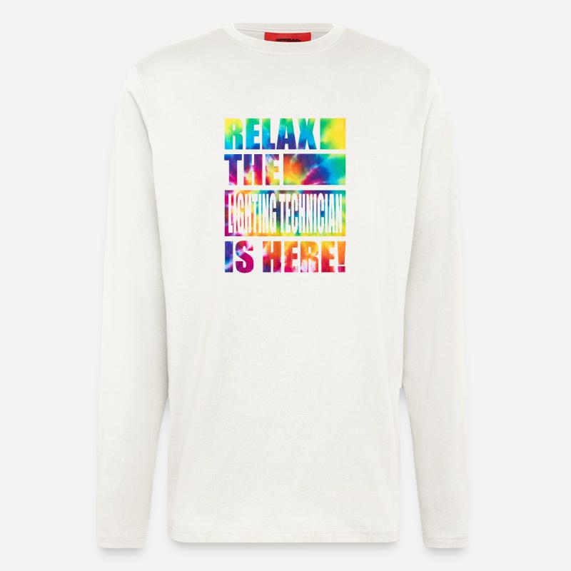 Lighting Technician Lustiger Spruch - Langarmshirt - made by SPREAD - OFF WHITE