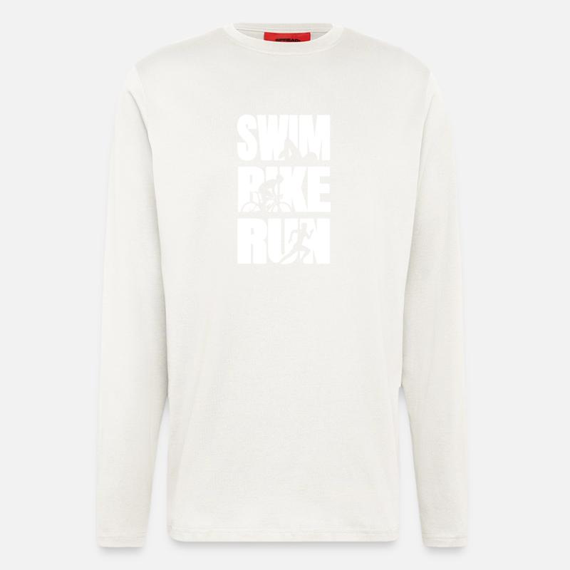 Triathlon Triathlet - Langarmshirt - made by SPREAD  - OFF WHITE