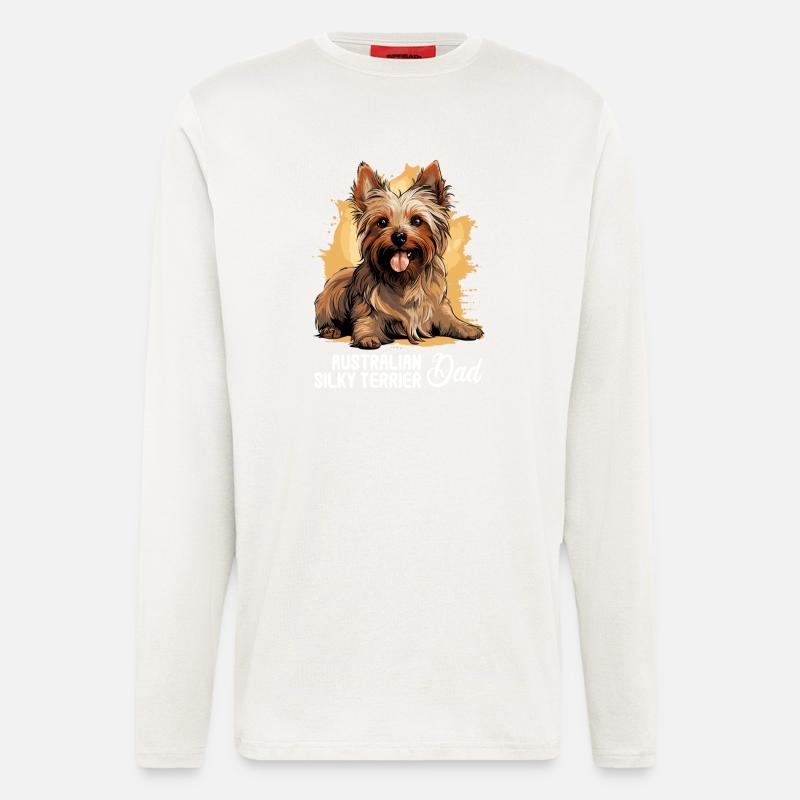 Australian Silky Terrier - Langarmshirt - made by SPREAD  - OFF WHITE