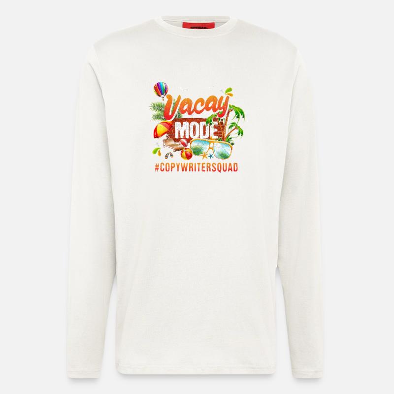 Copywriter Vacation Group #Copywritersquad - Longsleeve - made by SPREAD  - OFF WHITE