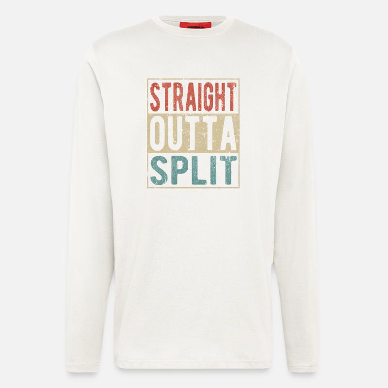 Geradeaus aus Split - Langarmshirt - made by SPREAD  - OFF WHITE