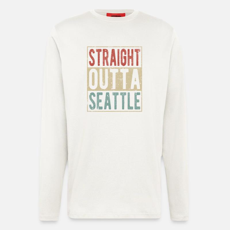Direkt aus Seattle - Langarmshirt - made by SPREAD  - OFF WHITE
