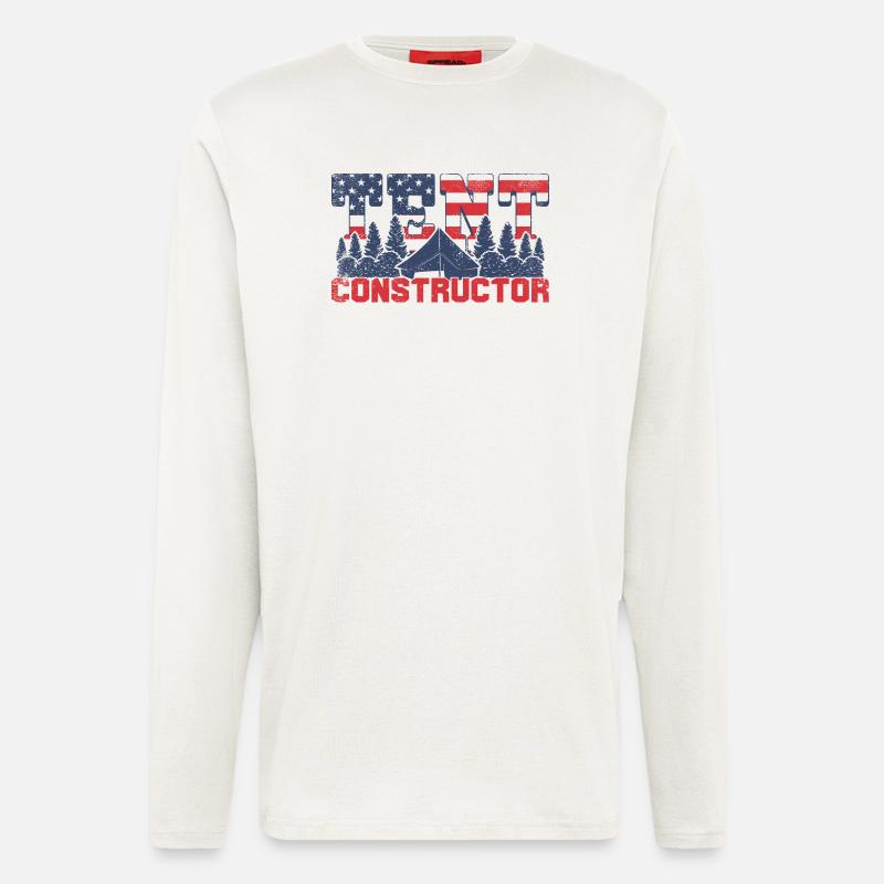 Tent constructor - Langarmshirt - made by SPREAD  - OFF WHITE
