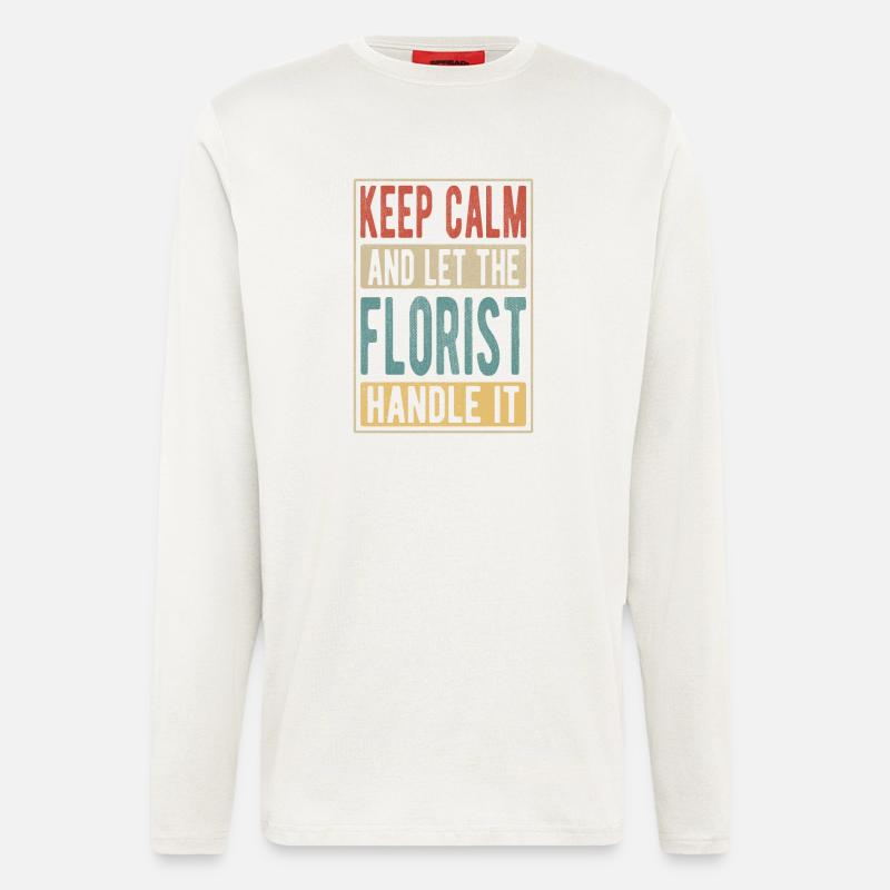 Florist Retro Geschenk - Langarmshirt - made by SPREAD  - OFF WHITE