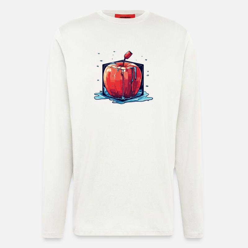 Würfel Apfel Cube Apple - Langarmshirt - made by SPREAD  - OFF WHITE